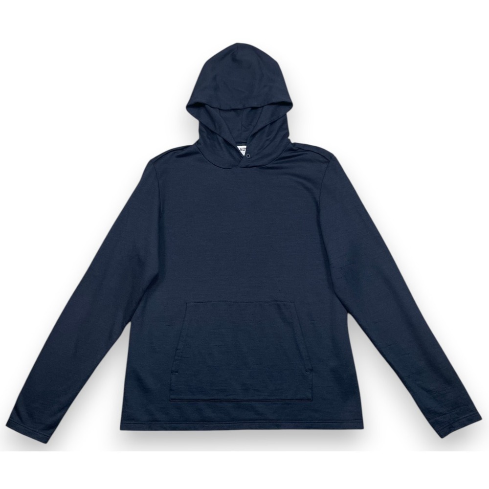 Brady Brand Hoodie Navy Blue Medium Superfine Wool Read